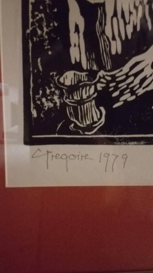 Gregoire Boonzaier Chiappini Street Bokaap Linocut